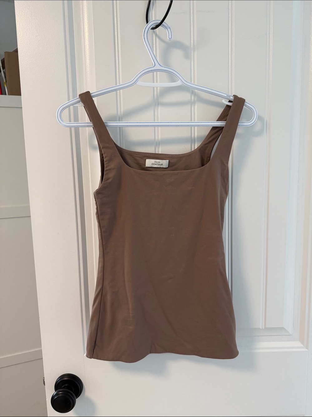 Babaton Brown Scoop Neck Tank